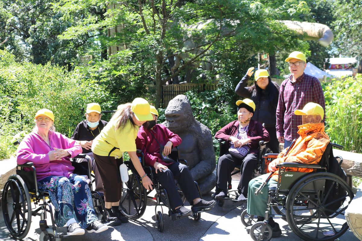 Empower Center Care taking seniors on a field trip to Como Zoo in Saint Paul